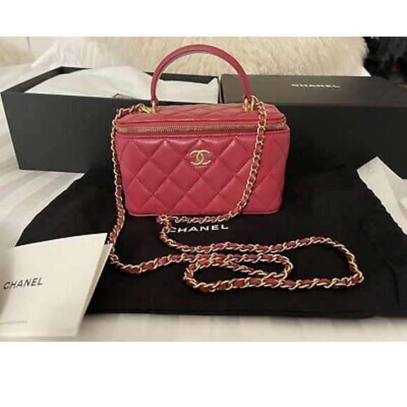 CHANEL 21A Top Handle Small Vanity on Chain BNIB FULL SET - Picture 12 of 12
